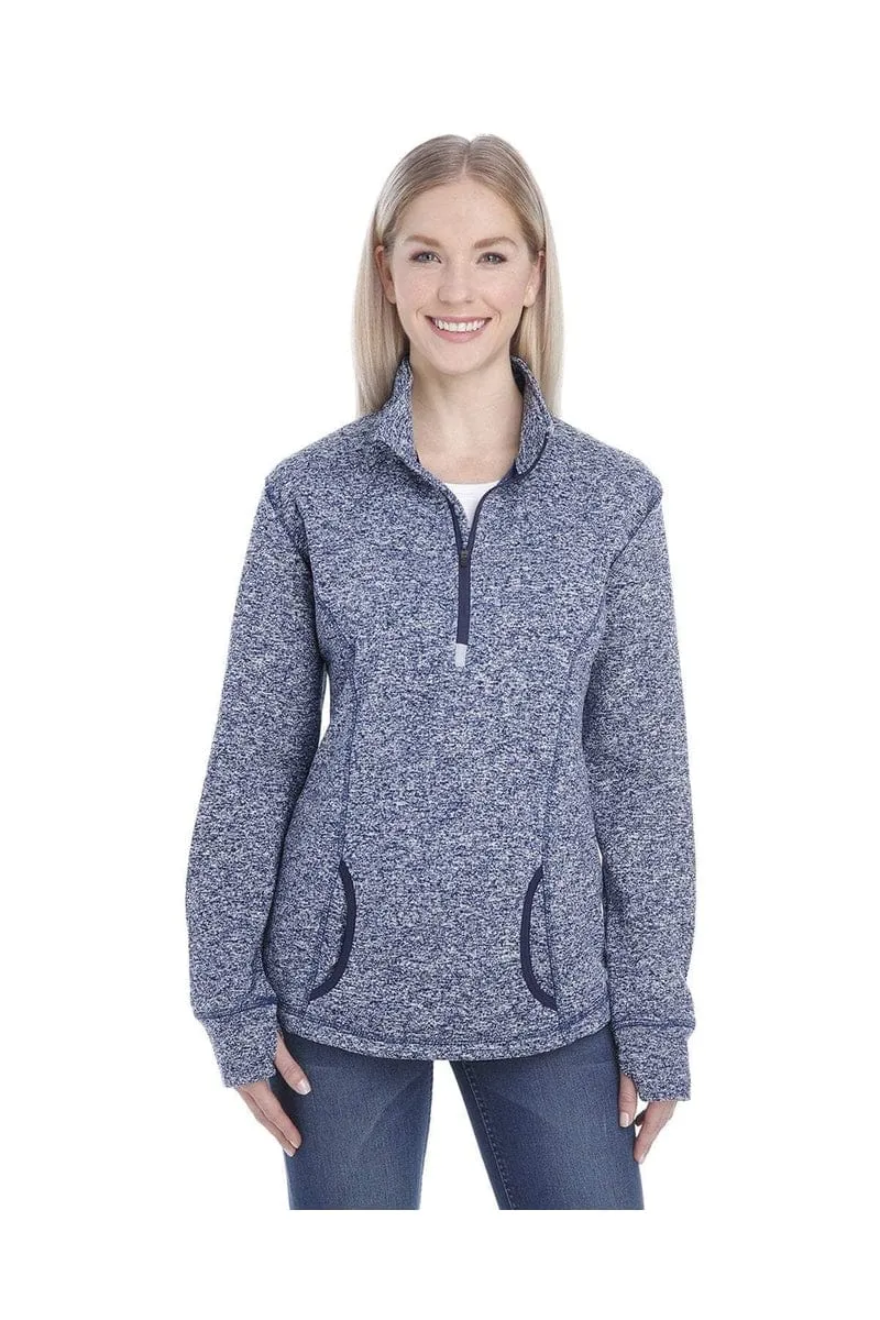 J America JA8617: Ladies' Cosmic Fleece Quarter-Zip